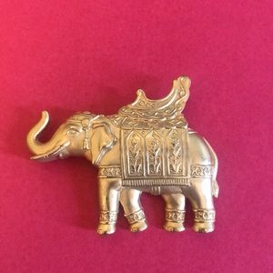 Vintage JJ elephant brooch
